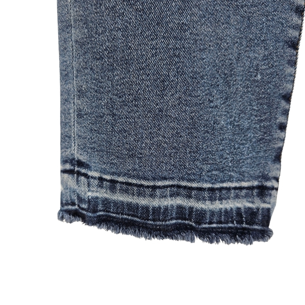 Pilcro Cigarette Slim Straight Jeans High Rise Dark Wash Distressed Denim 31 - Picture 3 of 14